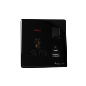 3Pin Socket with Switch & Double USB